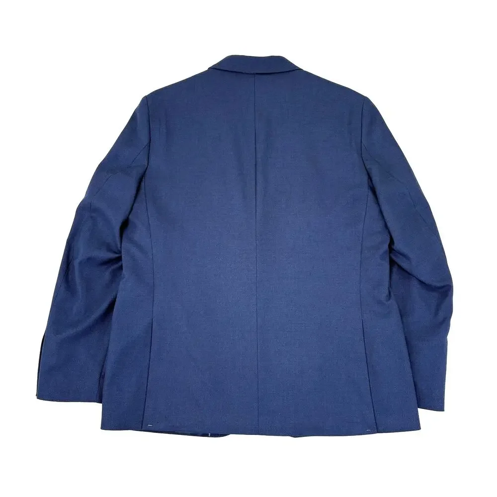 J.M. Haggar Slim Fit Blazer Men 42S Blue Stretch Sport Coat Business Casual